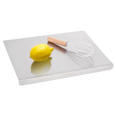 LYHLYA stainless steel cutting board large front view for versatile meal prep.