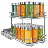 LYNK PROFESSIONAL pull-out spice rack front view enables quick access to spices.
