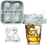 LYWUU Bulldog ice cube mold creates fun, large 2.5-inch cubes for standout cocktails.