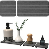 Lyxel Stone Drying Tray shows absorbent surface for rapid air drying on bathroom counters.