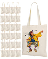 Lzerking 24-pack canvas tote bags for sublimation with rugged 10oz fabric.