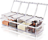 LZYLL Clear Seasoning Box 4-piece set for easy spice organization and quick access.