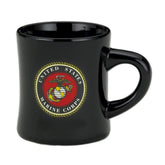 M. Cornell Marine Corps decal on the 8 oz stoneware diner mug for everyday sturdy use.