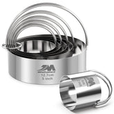 M JINGMEI biscuit cutter set all sizes for precise round cookies.