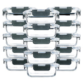 M MCIRCO 15-pack glass meal prep containers with lids for portion control