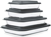 M MCIRCO 1qt deep glass baking dish for casseroles and reheating.