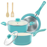 M MELENTA 8-inch nonstick frying pan with stay-cool handle for easy searing