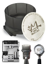 M MEWCO espresso puck screen 53.3mm promotes even water distribution for consistent shots.