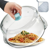 M MNSZRYBO 8 tall glass lid prevents splatters during microwave heating