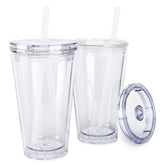 Maars Classic acrylic tumbler with lid and straw, ideal for on-the-go sipping