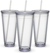 Maars travel tumbler 32oz front view shows crystal-clear acrylic for daily use.