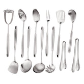 Macifeci stainless steel utensils set displayed together for versatile kitchen prep