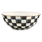 MacKenzie-Childs enamel everyday bowl in Courtly Check for stylish entertaining.