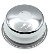 MacMaxe 54mm filter basket front view shows durable stainless steel for consistent espresso