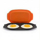 MACONEE Microwave Egg Fryer on the counter for quick, breakfast-ready eggs.