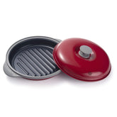 Maconee Microwave Grill Pan with lid for even browning and crispiness.
