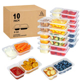 MACTANO 9 oz snack containers with lids showing spill-proof seal for daily storage