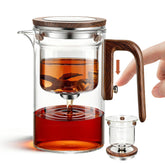 MACTANO Enchant Tea Pot glass body visible brew color as it steeps.