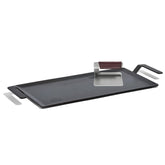 Made In carbon steel griddle surface enables even sear and browning.