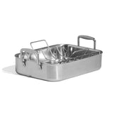 Made In stainless clad roasting pan outer view showing generous capacity