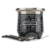 MADFLOW Yerba Mate Cup double-wall insulated for lasting warmth and cool exterior.