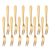 Mafier gold fruit forks in a gift box, perfect for elegant entertaining.