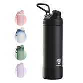 Magcheer 24oz insulated bottle front view, daily hydration in a sleek black finish.
