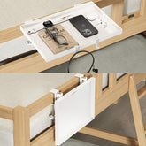 Magheo bedside shelf folding onto a top bunk for quick access.