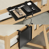 Magheo bedside shelf foldable clip-on design keeps essentials within reach on bunk beds.