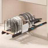 Magheo pull-out pots and pans organizer under cabinet, expandable depth for space