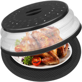MAGJIUKE 12-inch microwave cover keeps splatters off the plate