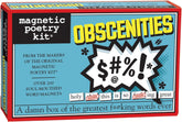 Magnetic Poetry Obscenities Kit box with tiles for playful adult word art on fridges