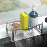 Maifan kitchen sink caddy with automatic drain tray keeps counters dry and organized.