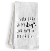 MAINEVENT work hard dog towel 18x24 adds playful flair to busy kitchens and pet-loving homes.