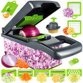 MAIPOR vegetable chopper assembled for quick prep with built-in container