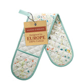 Maison d'Hermine double oven mitt with watercolor design for stylish heat protection