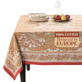 Maison d' Hermine Kashmir Paisley tablecloth 60x60 close-up watercolor design for festive dining