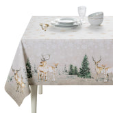 Maison d Hermine tablecloth with deer in the woods watercolor design for festive tables