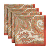 Maison d'Hermine Kashmir Paisley napkin close-up shows watercolor detail for elegant table decor.