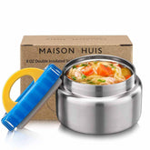MAISON HUIS 8oz Soup Thermo wide-mouth food jar shows easy-to-fill design and portability.