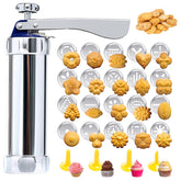 MAJCL cookie press gun with discs enables festive designs for cookies