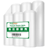 MakMeFre 8x20 vacuum bag rolls show sturdy packaging for bulk prep and sous vide use.