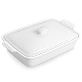 MALACASA 3-4 qt baking dish with lid for even heating and easy storage