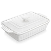 MALACASA casserole dish with lid keeps food warm for serving