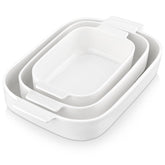MALACASA 13-8 inch casserole set for family-sized casseroles and even baking