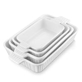 MALACASA casserole dishes set in oven-safe design for lasagna and casseroles.