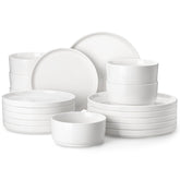 MALACASA Leah 10.25-inch dinner plate with chip-resistant porcelain for everyday dining.