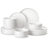 MALACASA LEAH 12-piece dinnerware set on a stylish table for versatile dining