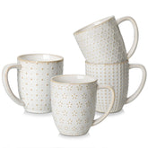 MALACASA Lydia embossed pattern A mug with a raised motif for stylish daily use.