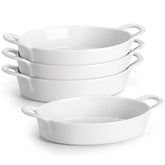 MALACASA oval baking dish 8x5 inch set of four for versatile oven meals